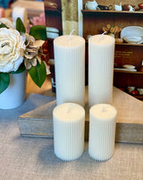 Minimalist Ribbed Candles