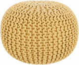 Yablanitsa Orange Knitted Pouf