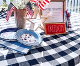 Checkered Round Tablecloth - 70 Inch