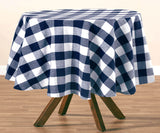 Checkered Round Tablecloth - 70 Inch