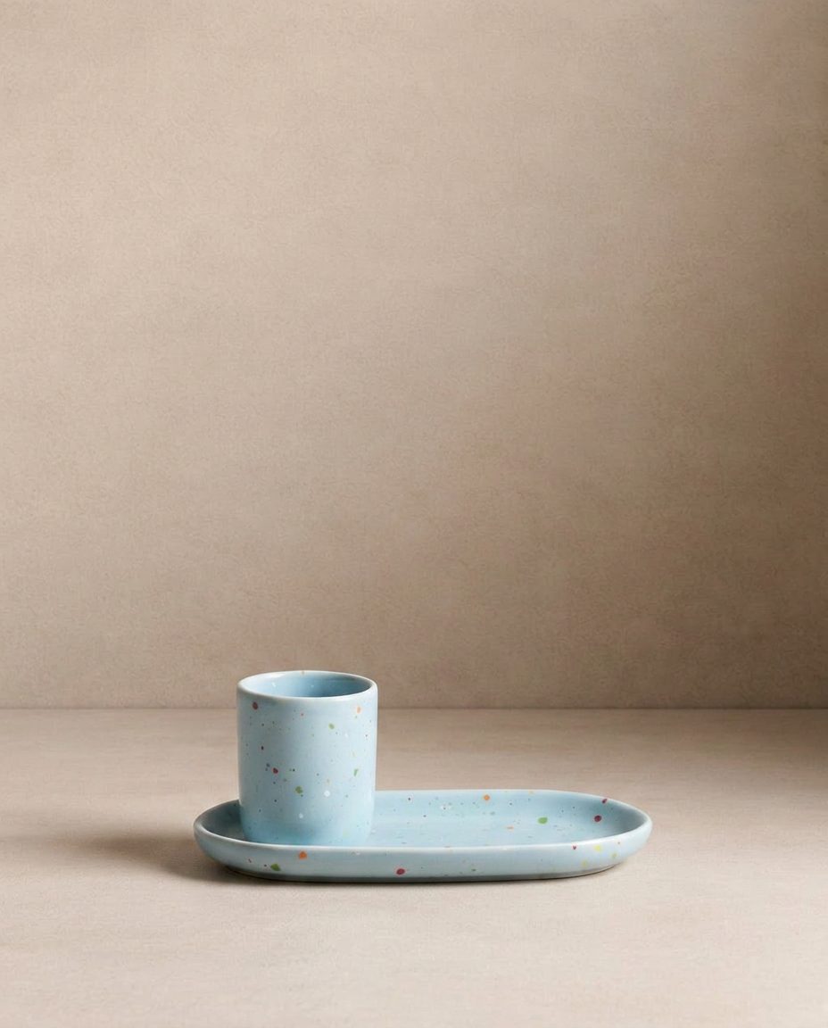 Espresso Cups/ Egg Cups stoneware ceramic — Party Collection