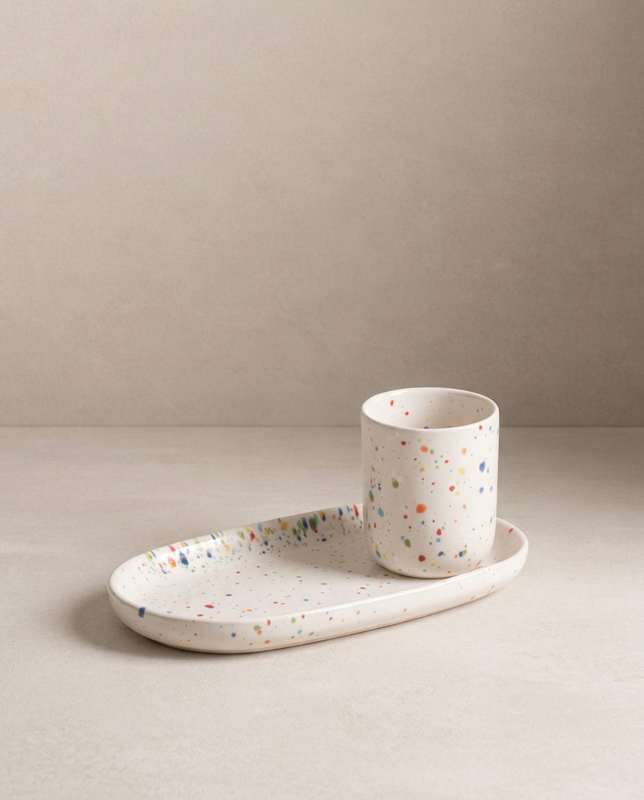 Espresso Cups/ Egg Cups stoneware ceramic — Party Collection