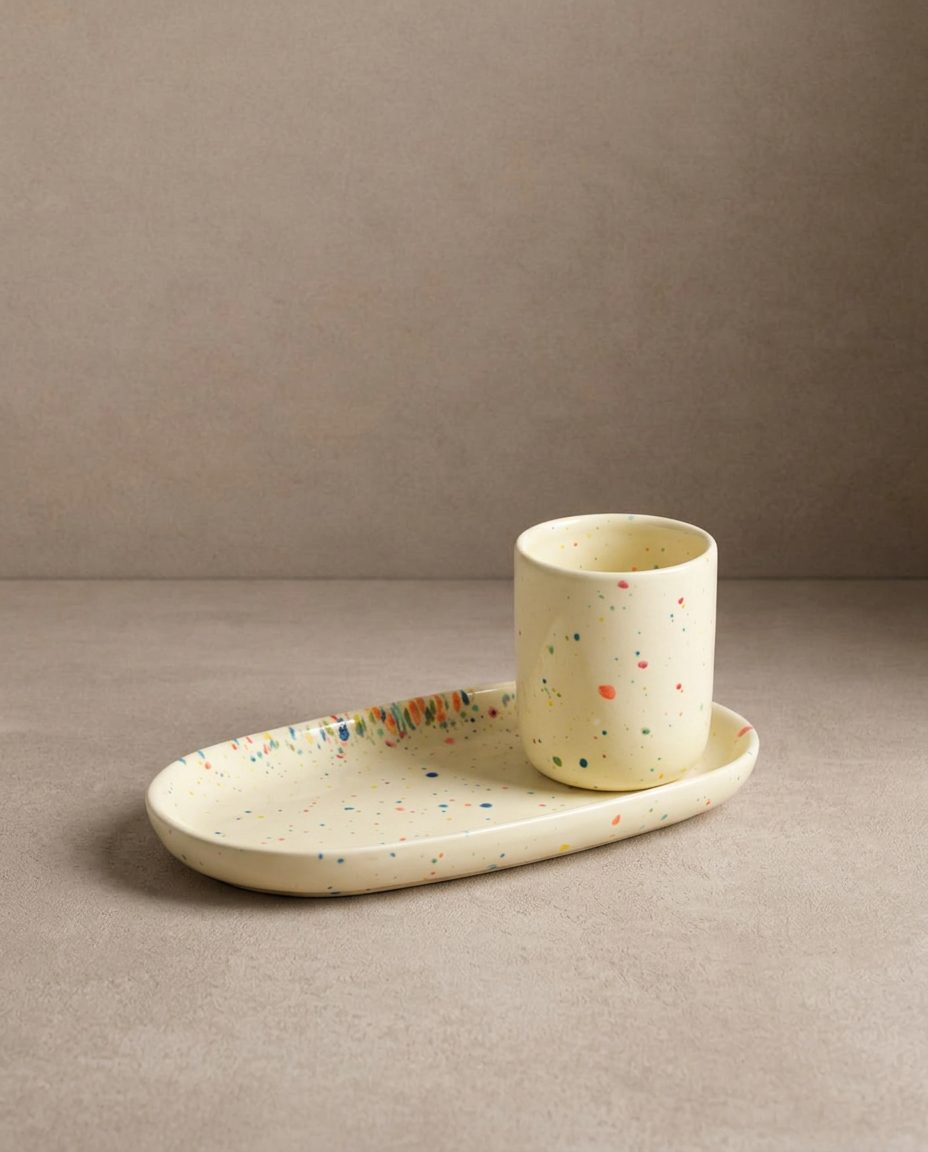 Espresso Cups/ Egg Cups stoneware ceramic — Party Collection