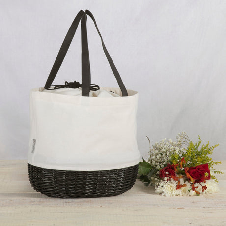 Coronado Canvas and Willow Basket Tote