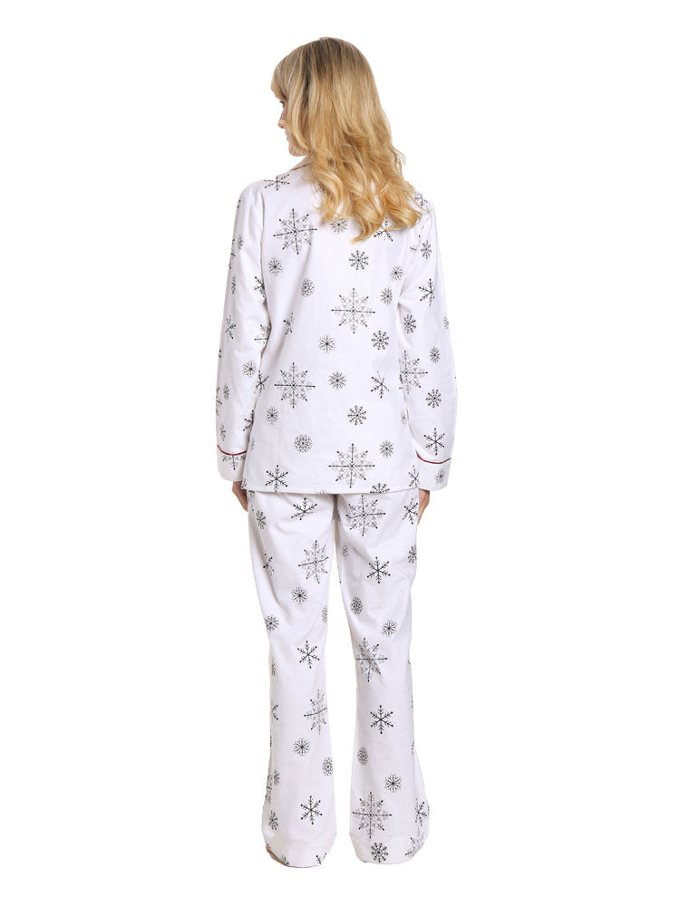 Womens Flannel Pajama Sleepwear Set
