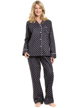 Womens Flannel Pajama Sleepwear Set