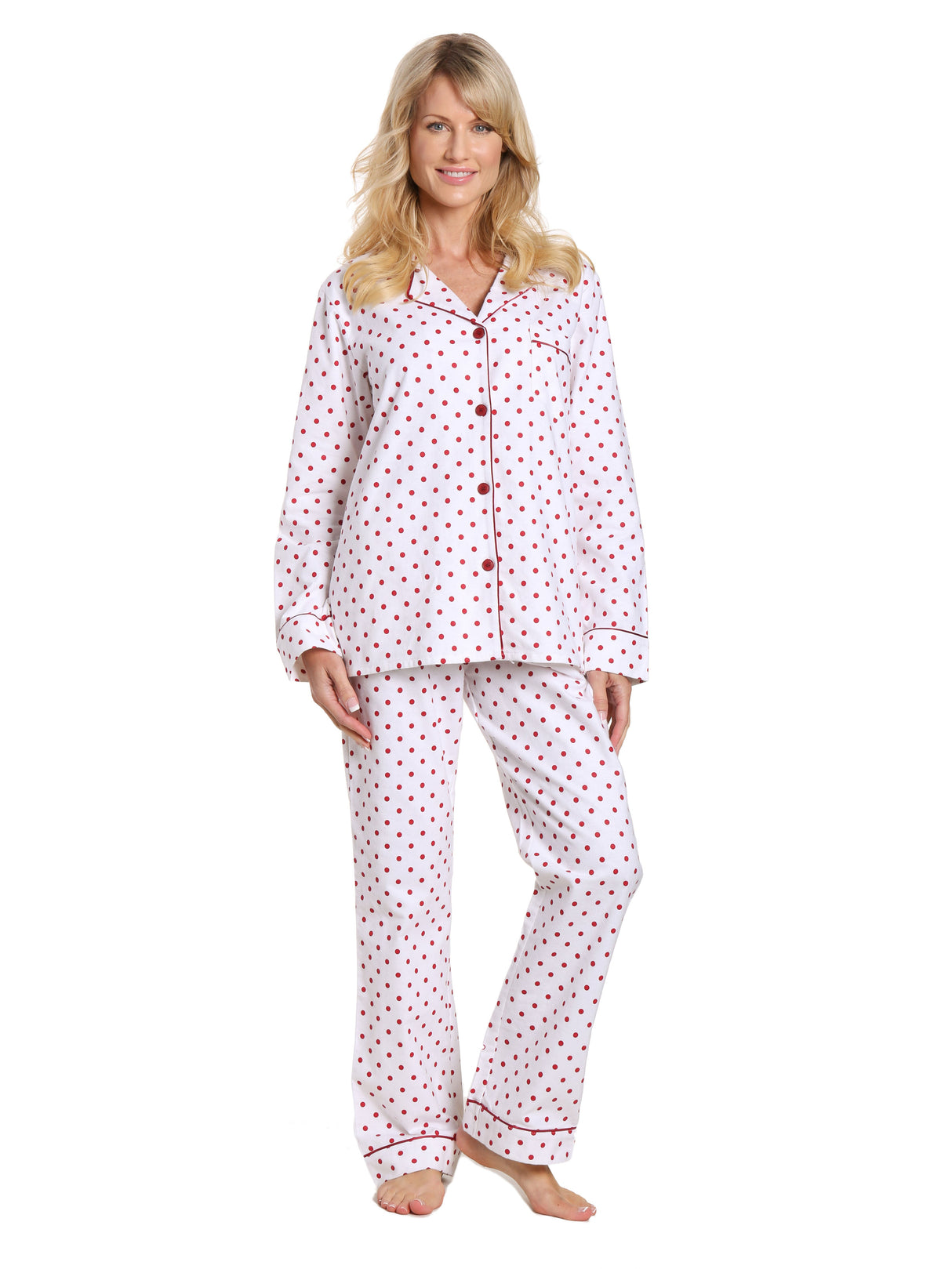 Womens Flannel Pajama Sleepwear Set