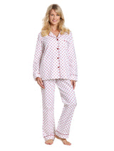 Womens Flannel Pajama Sleepwear Set