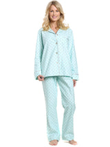 Womens Flannel Pajama Sleepwear Set