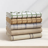 Turkish Cotton Flannel Sheet Set - Plaid & Stripe Collection