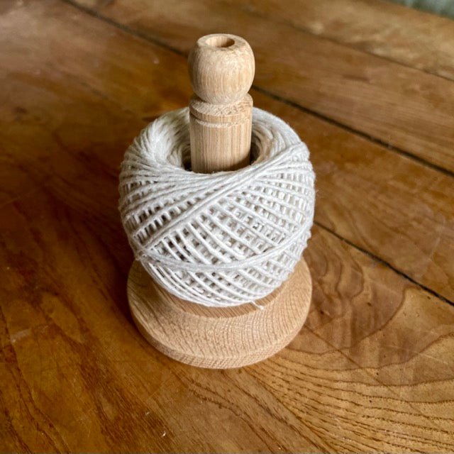 Oak String Tidy with Scissors and Twine
