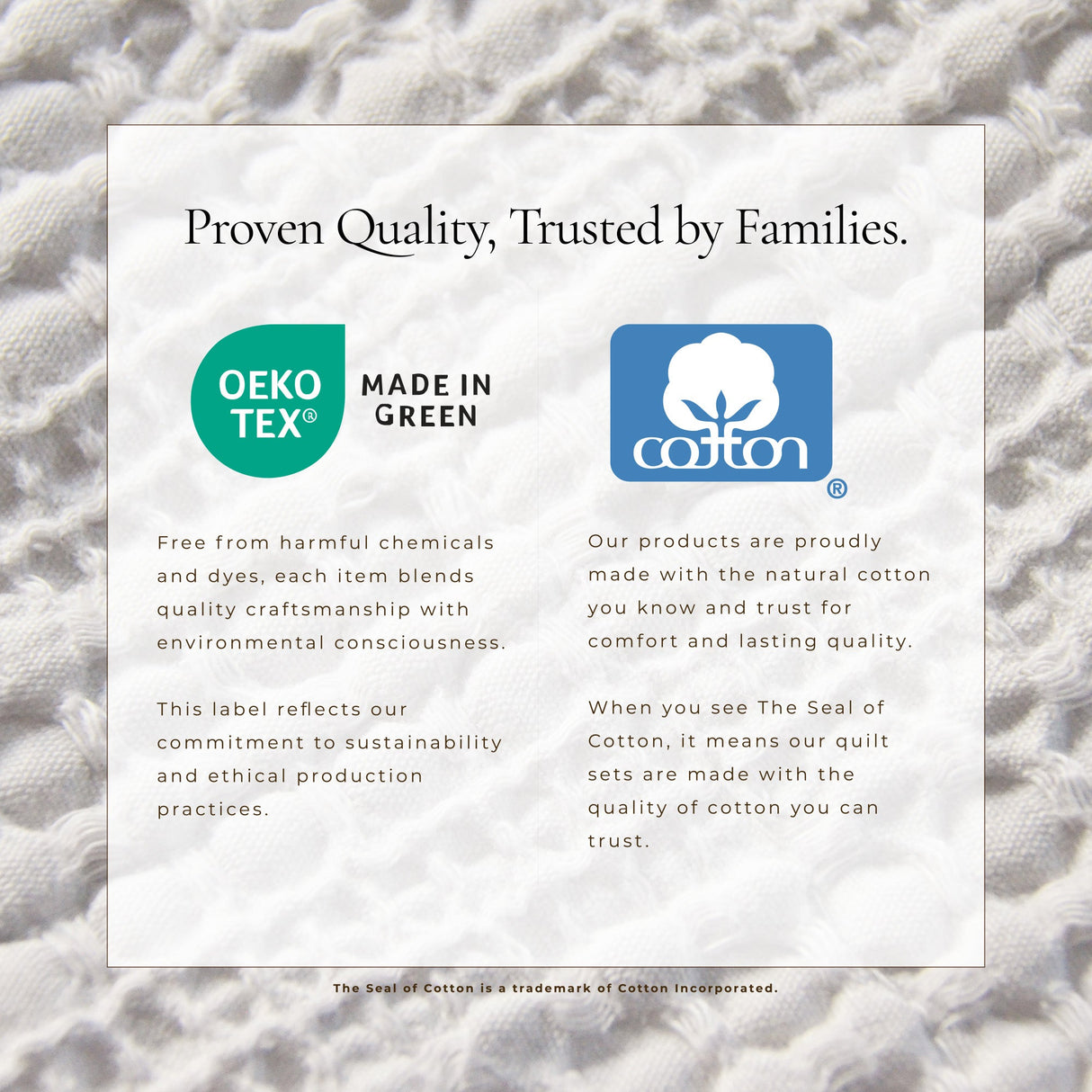 Cotton Honeycomb Waffle Garment Washed Quilt Set