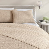 Cotton Honeycomb Waffle Garment Washed Quilt Set