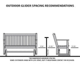 Amish Casual Heavy Duty Roll Back 5 Foot Treated Porch Glider