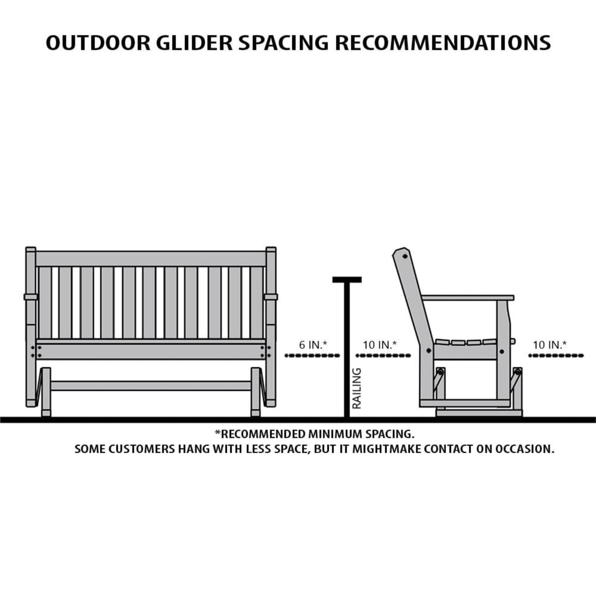 Keystone Amish Co. Franklin Poly Composite Porch Glider