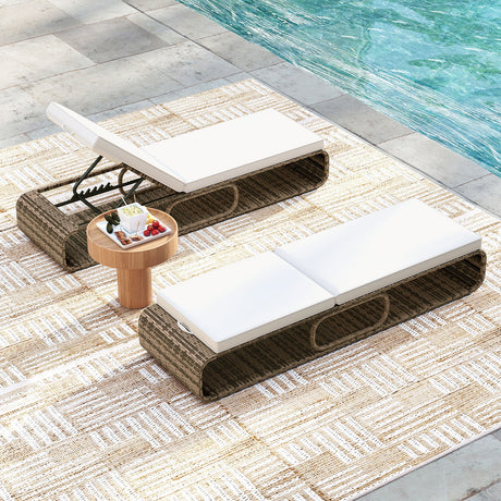 Rattan Outdoor Chaise Lounge