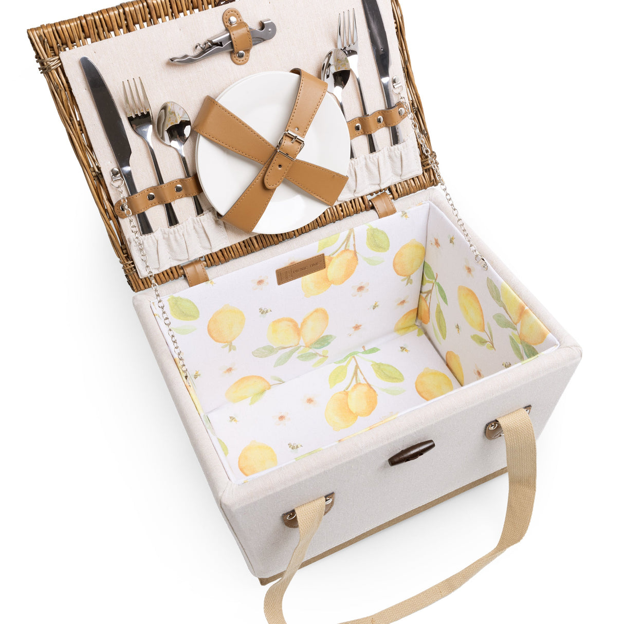 Lemongrove Picnic Basket for 2 - Bees & Lemons