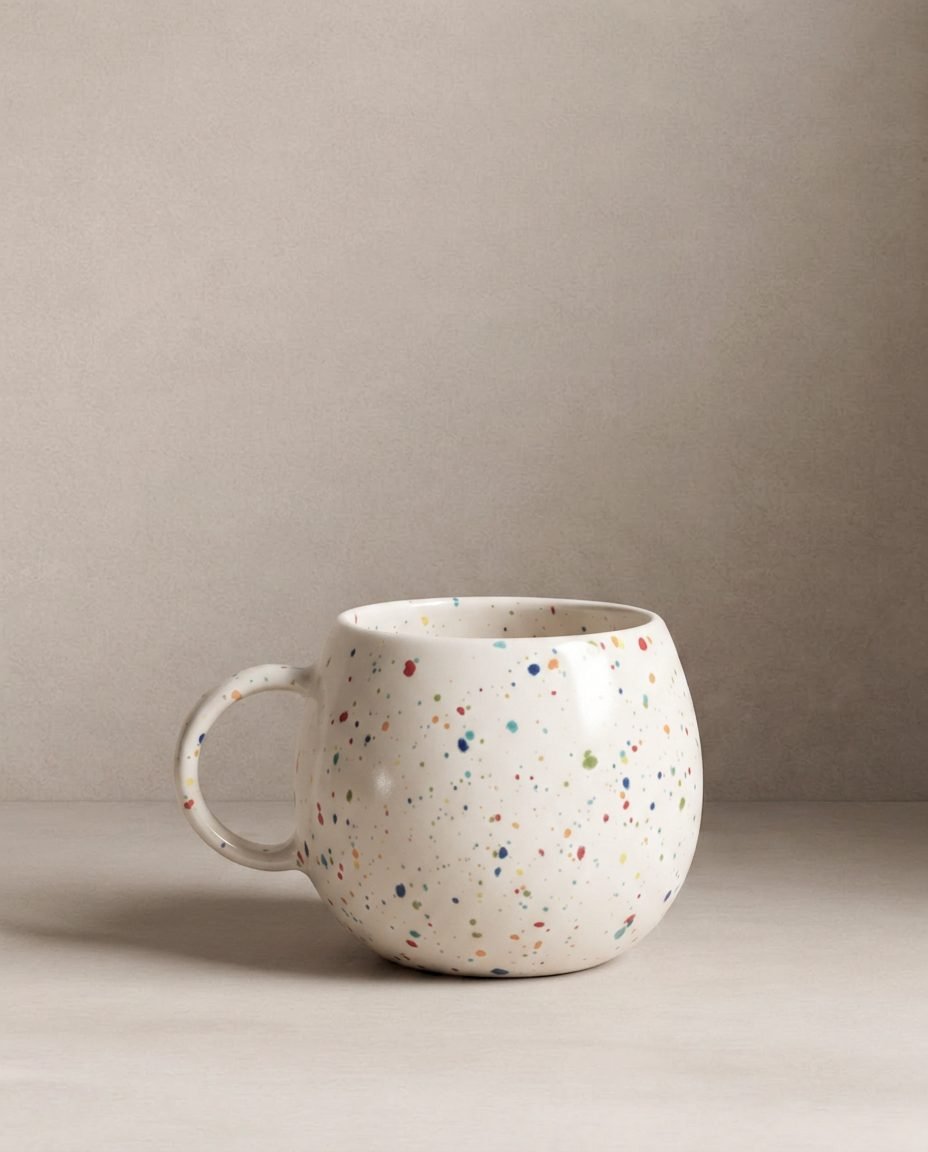 White Ball Mug 17oz / 500ml stoneware ceramic — Party Collection