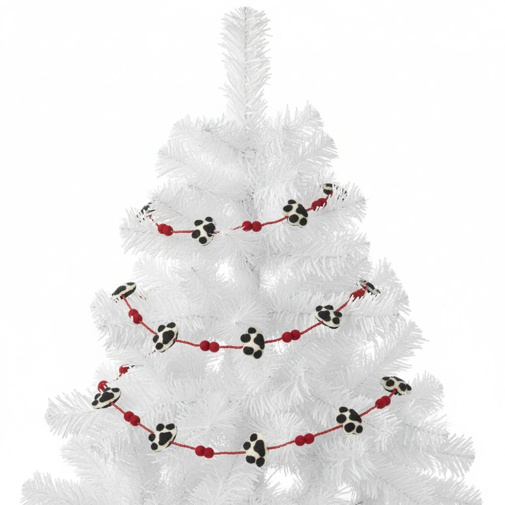 Paw Garland and Bunting- Cream, Red, Black
