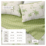 West Palm Trees Coastal Quilt Set
