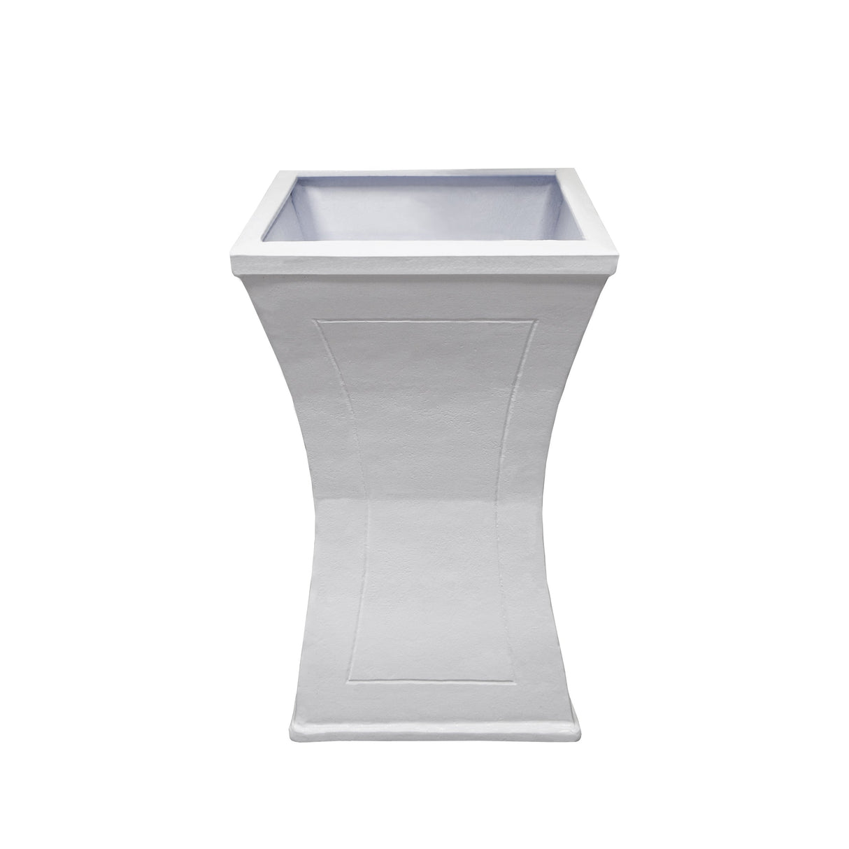 Modern Square Cast Aluminum 40-in Bird Bath and Planter Vase Combo