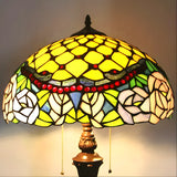 Peony Blossom Tiffany Lamp Stained Glass for Floor