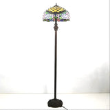 Peony Blossom Tiffany Lamp Stained Glass for Floor