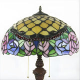 Peony Blossom Tiffany Lamp Stained Glass for Floor