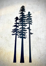 Pine Tree Trio Metal Wall Art