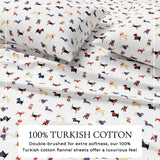 Turkish Cotton Christmas Flannel Sheet - Whittaker Collection