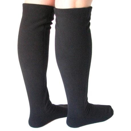 Over-the-Knee Fleece Socks - Black