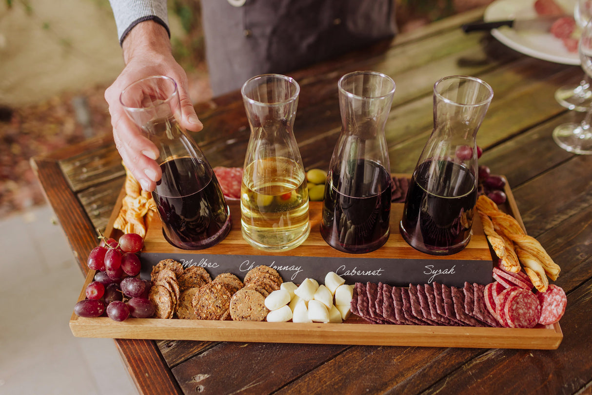 Cava Wine Tasting Kit with 4 Glass Carafes