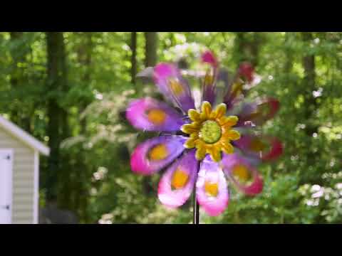 Violet Flower Wind Spinner – Plow & Hearth