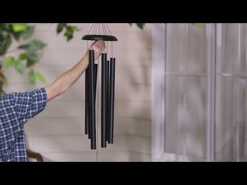 Black Metal Hand-Tuned Avria Wind Chime, 48