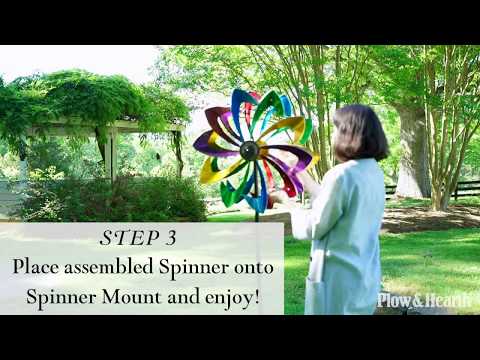 Gala 4-Blade Solar Wind Spinner | Plow & Hearth
