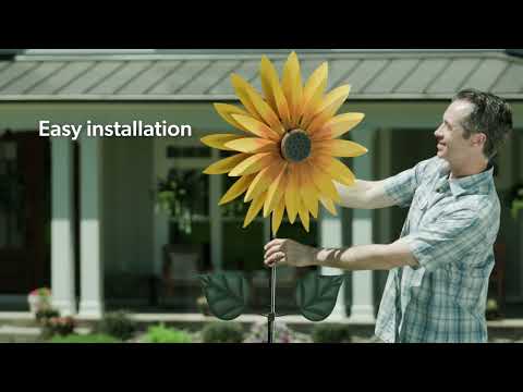 sunflower Yellow Sunflower Wind Spinner – Plow & Hearth