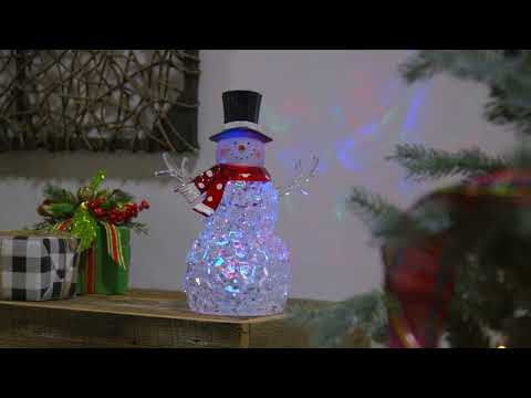 LED Tabletop Snowman – Plow & Hearth