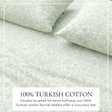 Turkish Cotton Flannel Sheet Set - Winter Floral Collection