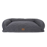 Quilted Microfiber Bolster Dog Bed