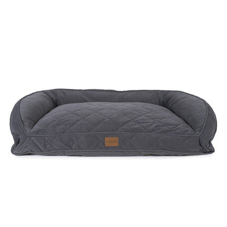 Quilted Microfiber Bolster Dog Bed