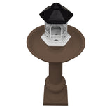 Modern Round Cast Aluminum Metal 40-in Bird Bath and Bird Feeder Combo