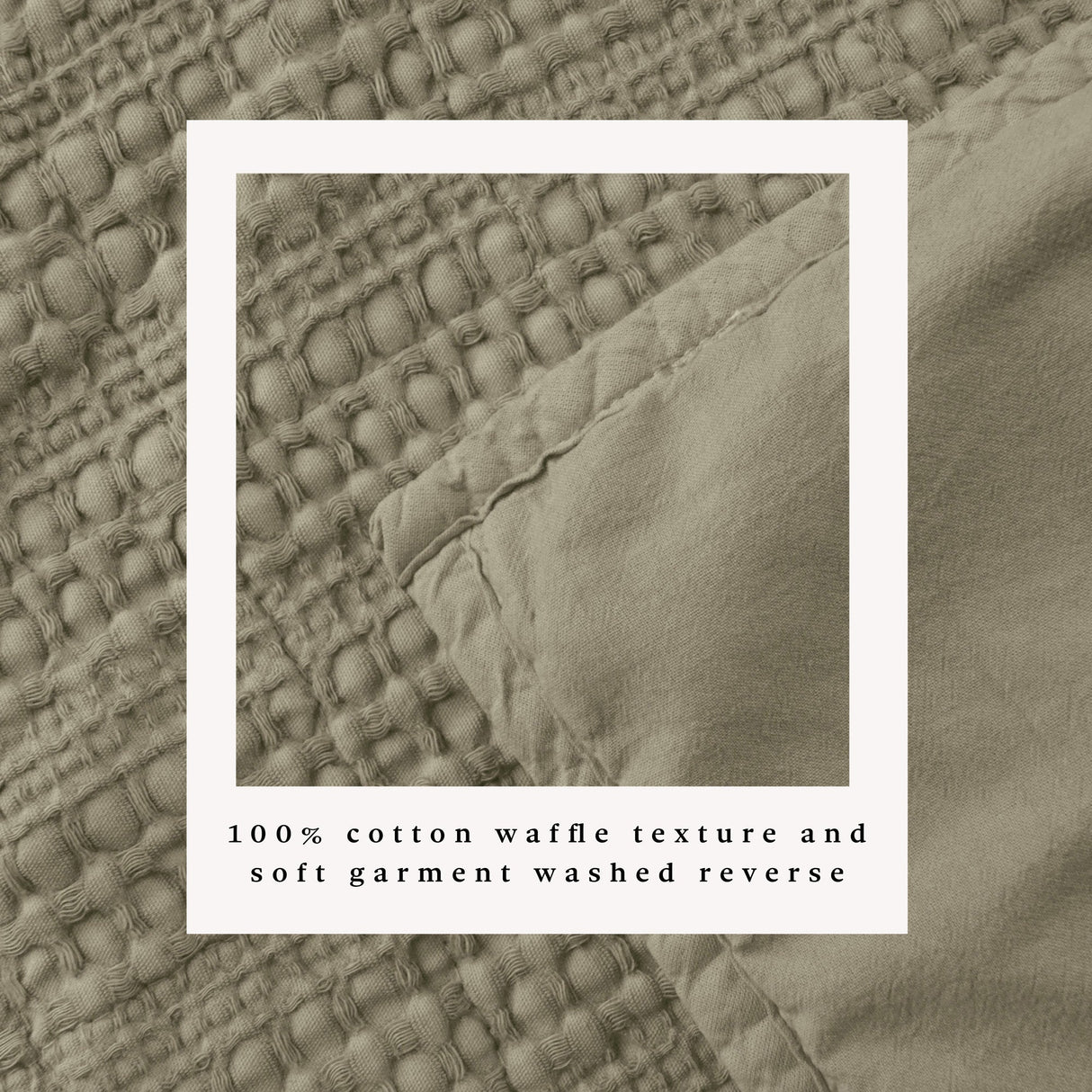 Cotton Honeycomb Waffle Garment Washed Quilt Set