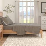 4-Piece Cotton Solid Flannel Sheet - Nordic Collection