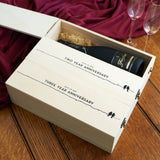 Newlyweds Anniversary Wooden Wine Box