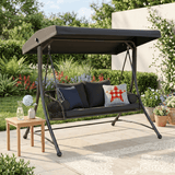 East Green Ramona Patio Swing with Canopy Stand