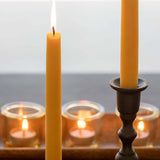 Hand-Dipped Beeswax Taper Candles - 1 Pair