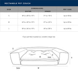 Rectangle Orthopedic Foam Pet Couch