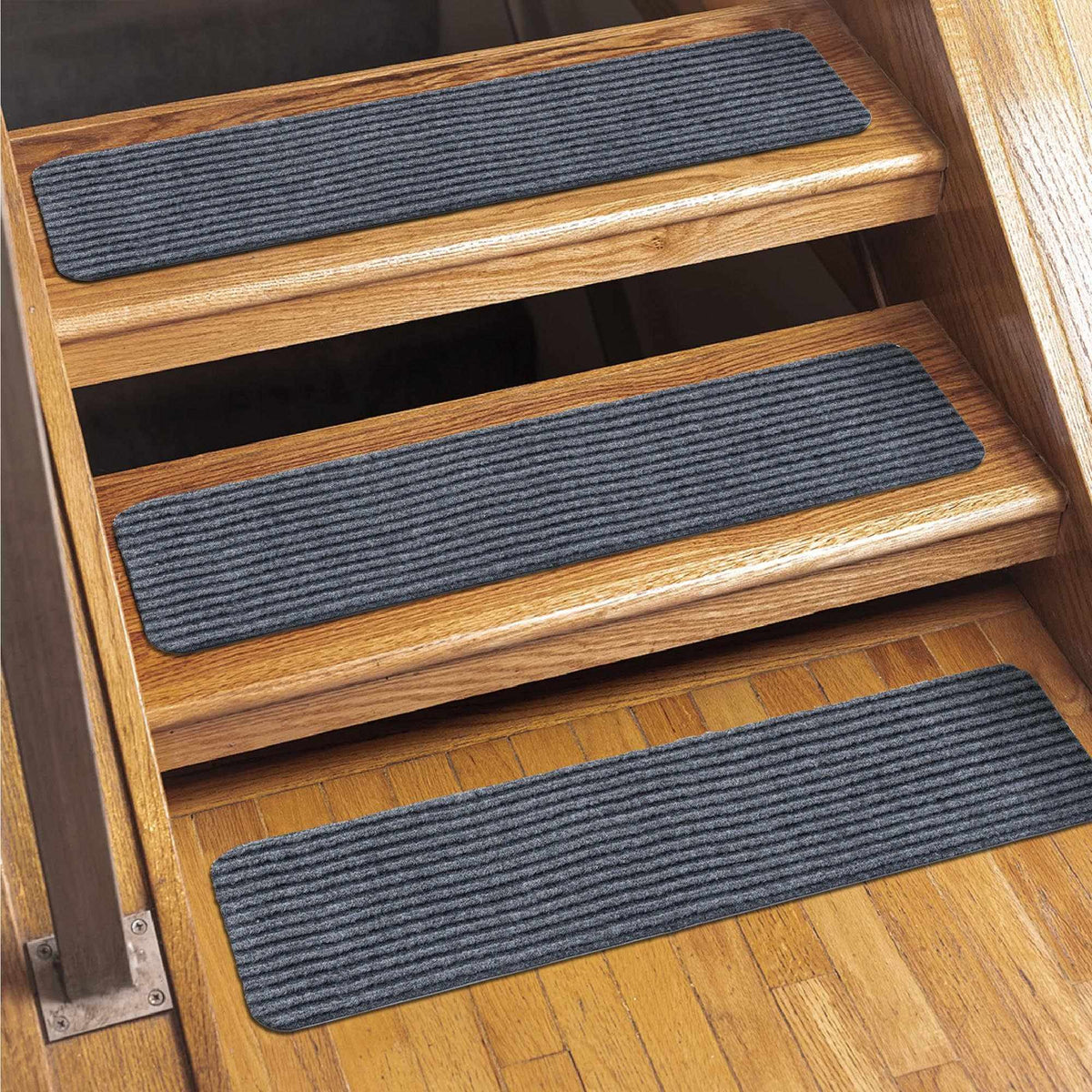 Individual Stair Tread Rugs Basic Stair Tread Rugs, Light Gray – Plow & Hearth