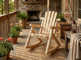 Rustic Outdoor Log Rocking Chair