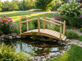 Rustic Wooden Garden Bridge